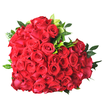 heart shape 99 red rose bouquet