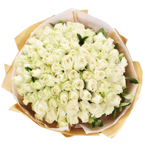 white rose 99 bouquet